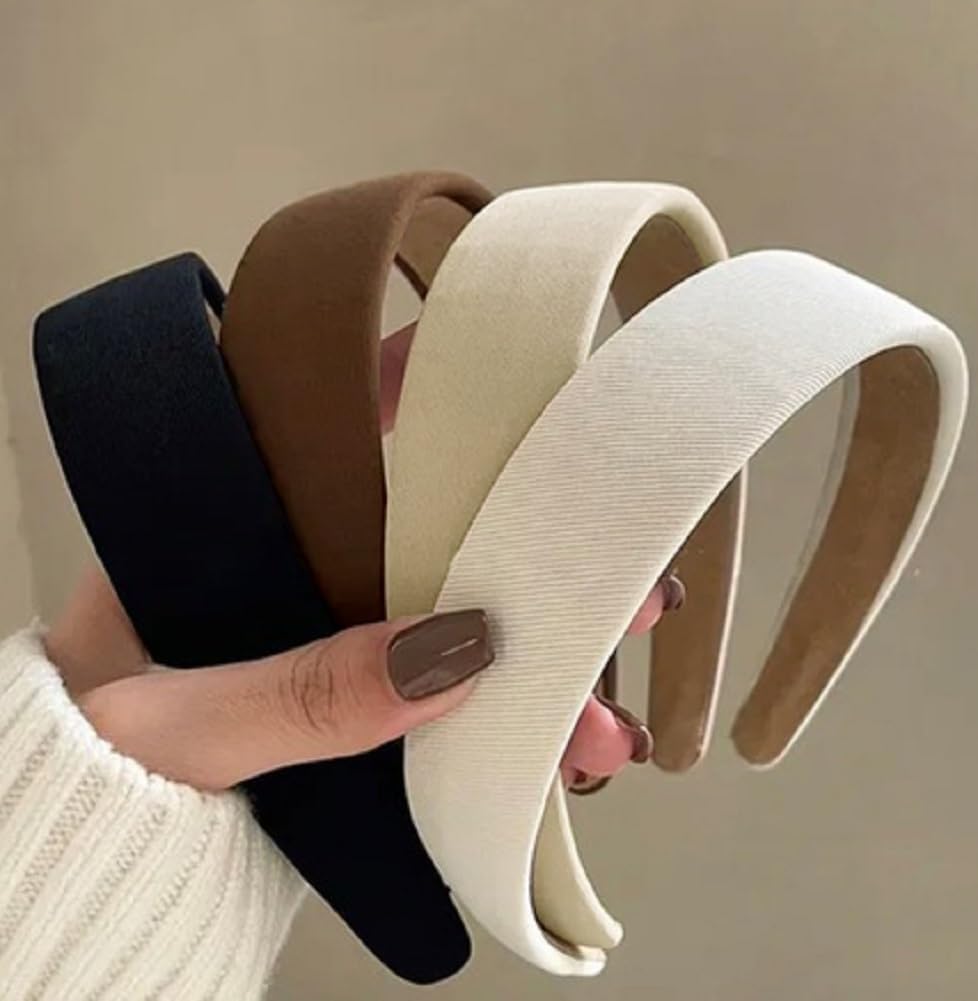 Headbands for Women Non Slip Trendy Headbands for Women’s Hair 1 inch Wide Cute Headband for Girls, Fall Head Bands Elasti...