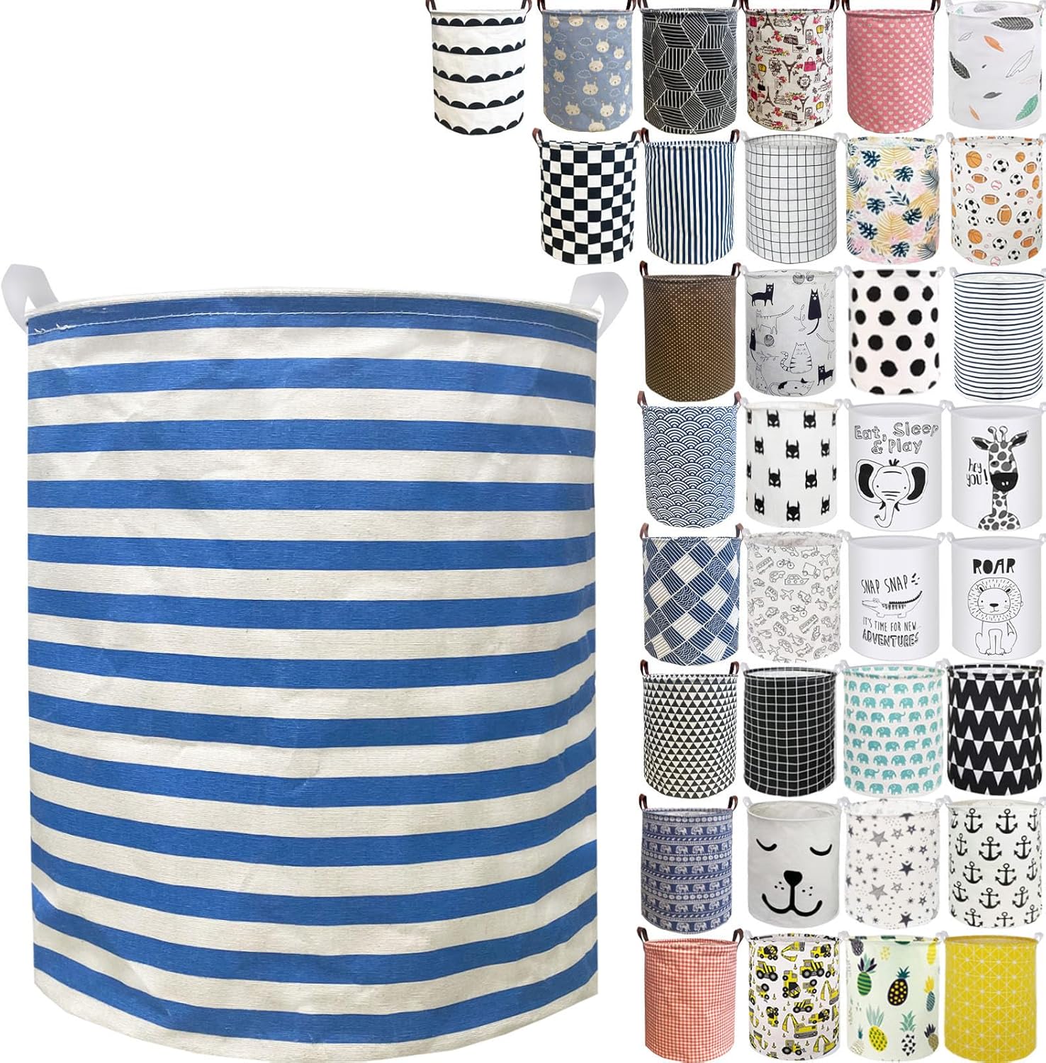 RoyBoder Collapsible Laundry Basket in Bedroom Waterproof Laundry Hamper in Bathroom Large Laundry Bag in College Dormitor...