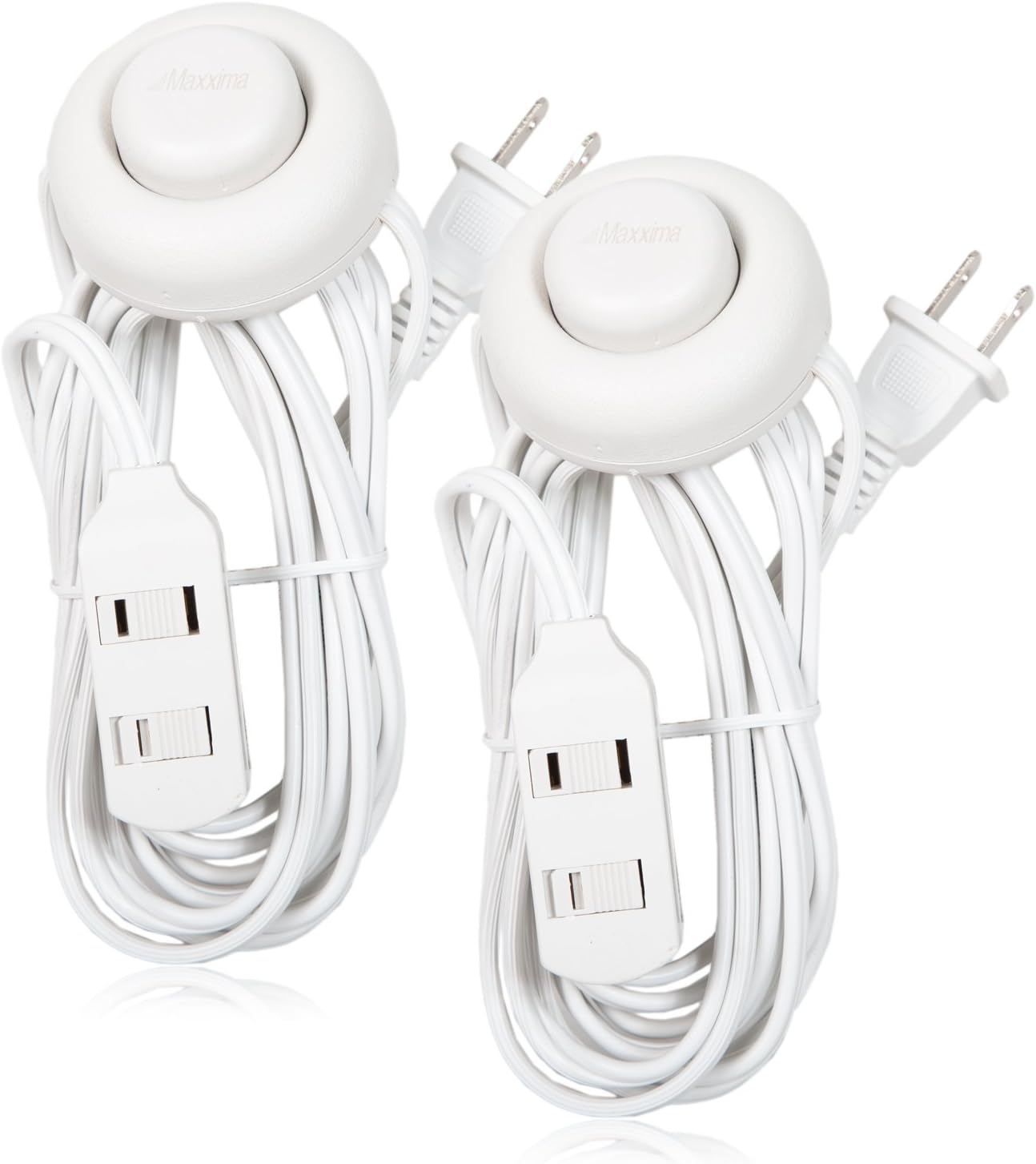 Maxxima 9 ft 3 Outlet Extension Cord - Featuring an Easy to Use On/Off Foot Switch, Ideal to Plug in Lamps, Appliances, Li...