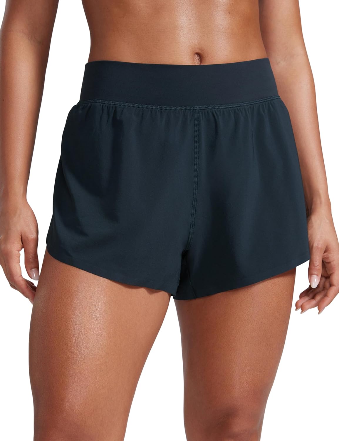 CRZ YOGA High Waisted Dolphin Athletic Running Shorts for Women 3