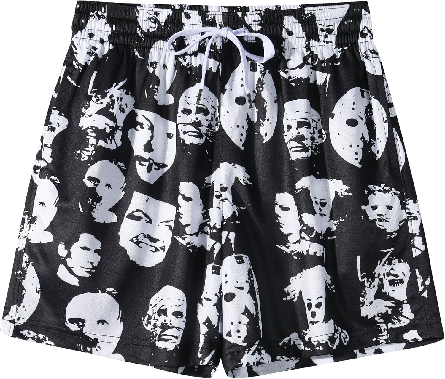 GINTPK Mens Graphic Shorts Sports Basketball Quick-Drying Mesh Drawstring Shorts