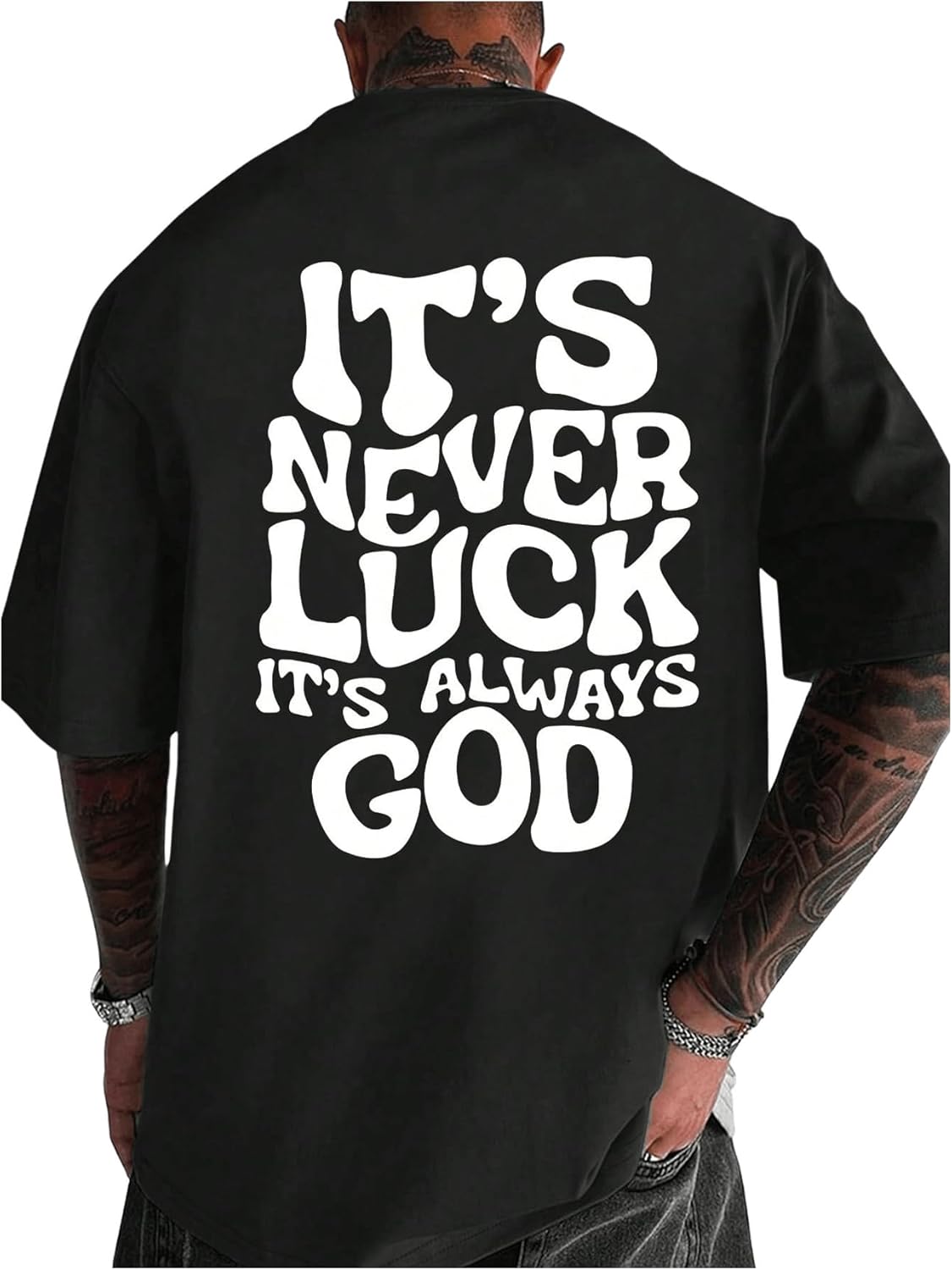 SOLY HUX Men's Plus Size Graphic Tees Letter Print Short Sleeve T Shirt Crew Neck Casual Summer Tops