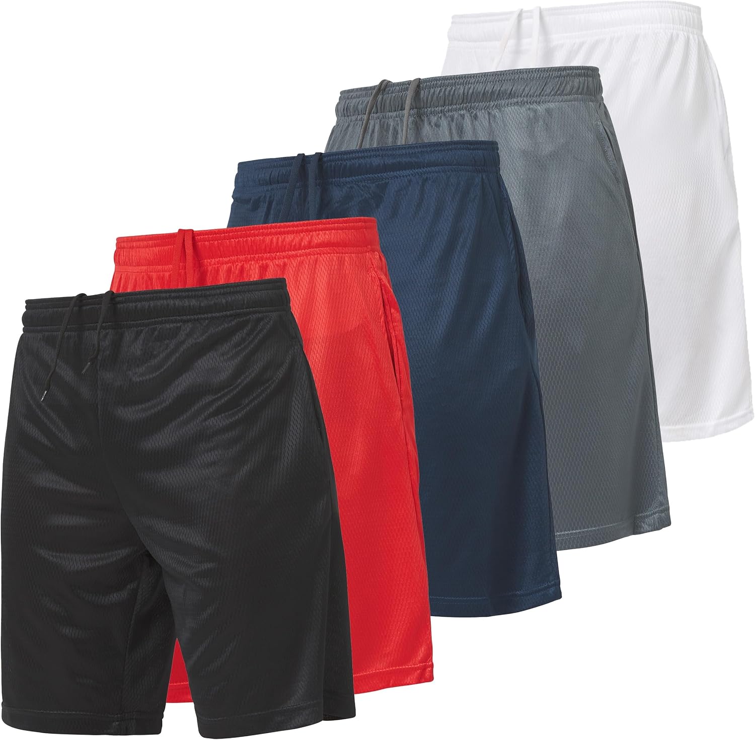 Ultra Performance 5 Pack Mens Shorts, Athletic Gym Shorts Workout Basketball Shorts for Men, SM - 5X