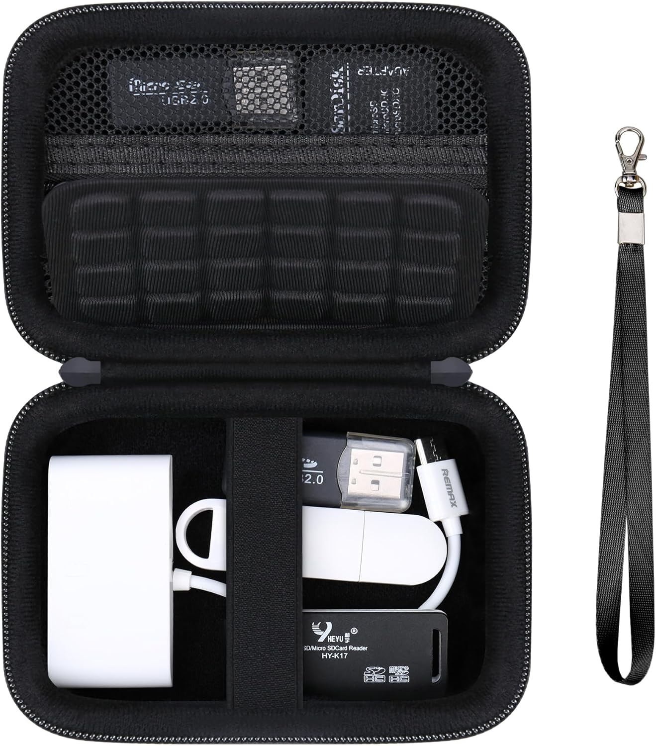 Supmay Computer Memory Card Readers Organizer Case Compatible with SD Card Reader, USB C SD Card Reader, TF Card, Micro SD...