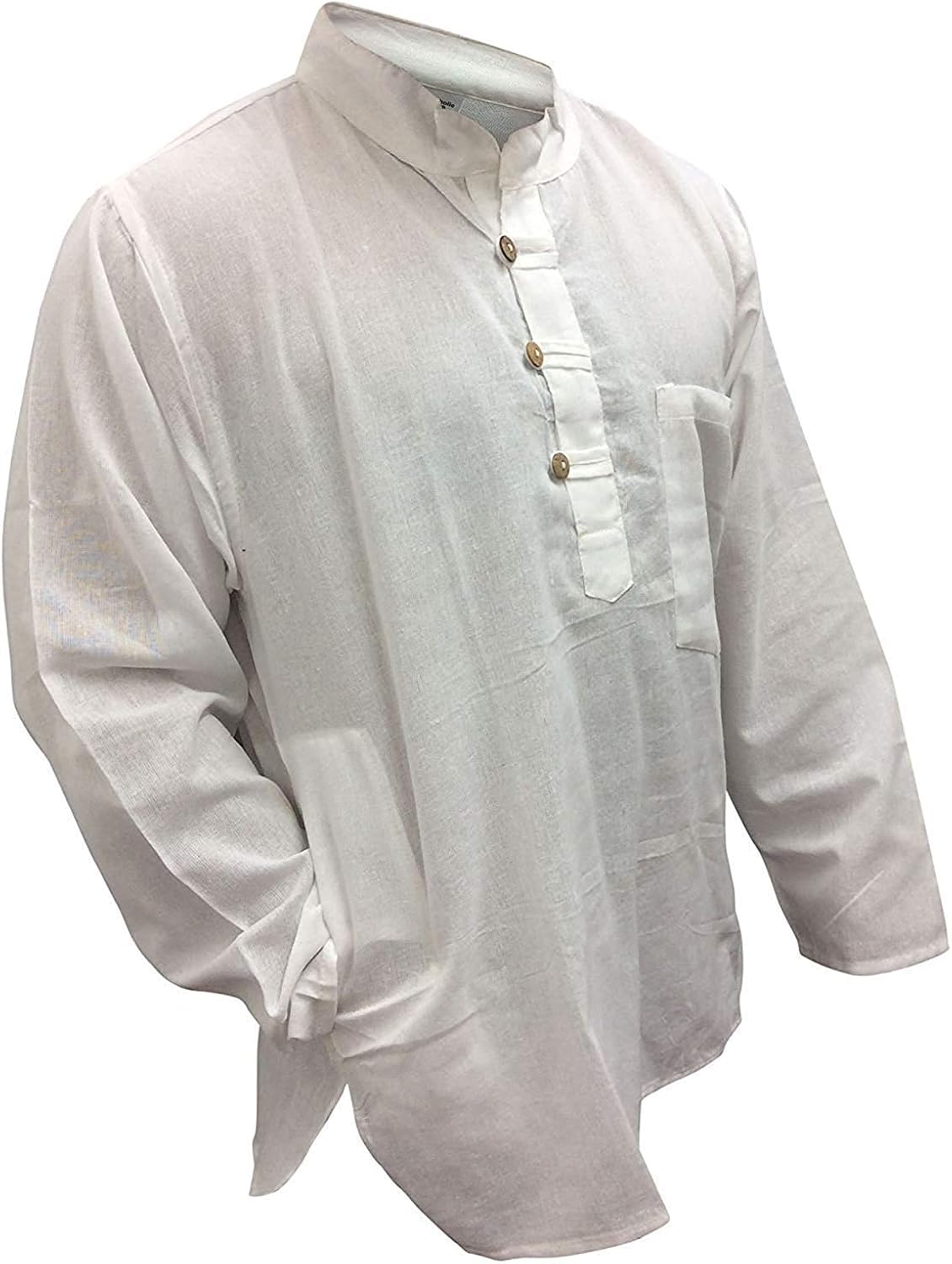 Shopoholic Fashion Plain Grandad Shirt