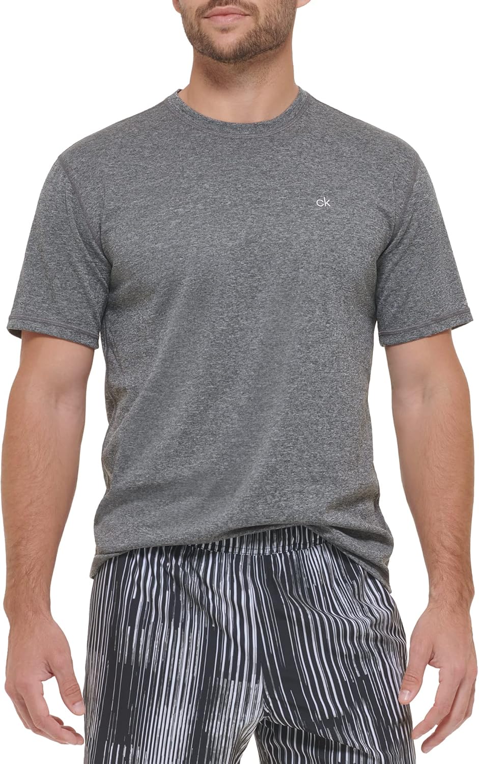 Calvin Klein Men's Standard Light Weight Quick Dry Short Sleeve 40+ UPF Protection Active Top