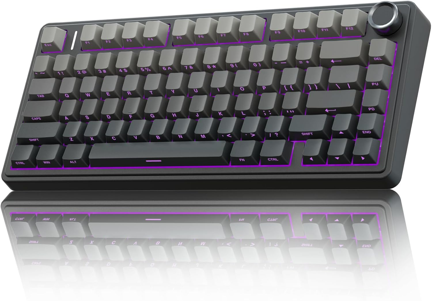 AULA F75 Pro Wireless Mechanical Keyboard,75% Hot Swappable Custom Keyboard with Knob,RGB Backlit,Pre-lubed Reaper Switche...
