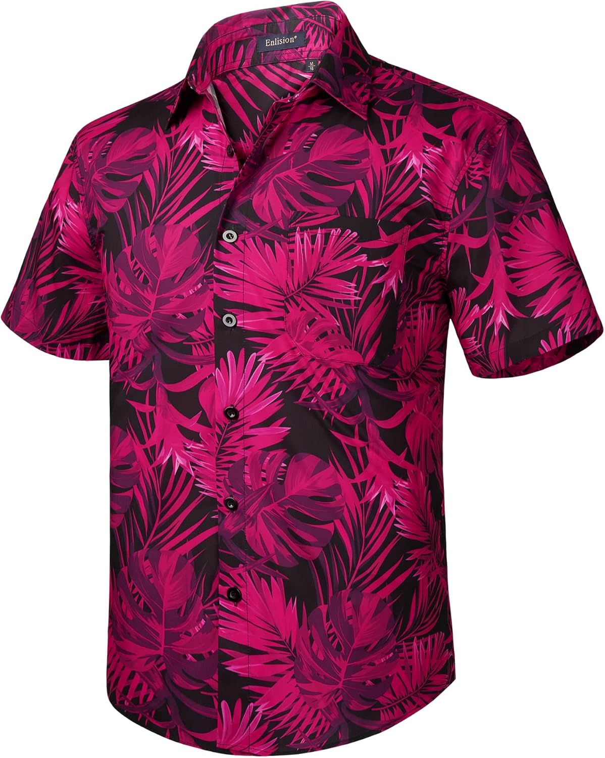 Enlison Men's Hawaiian Shirt Short Sleeve Casual Summer Beach Aloha Shirt Floral Button Down Tropical Hawaii Shirts