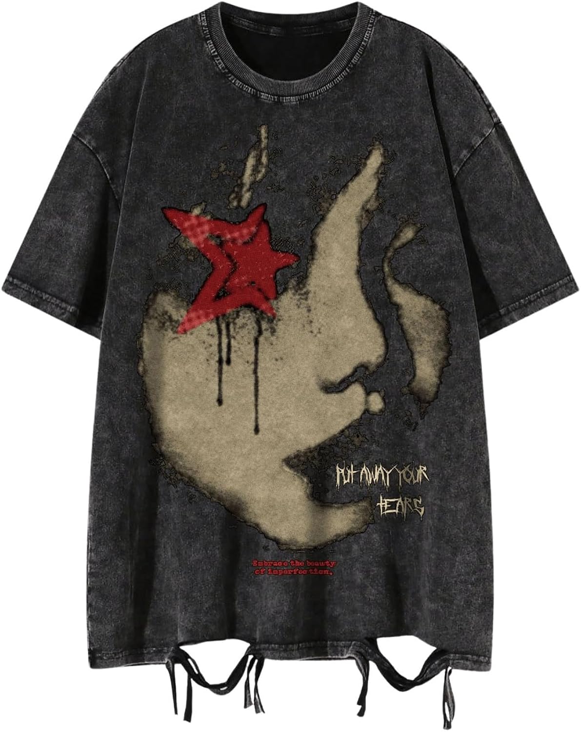 SOLY HUX Men's Graphic Tees Y2K Vintage T Shirts Summer Trendy Casual Distressed Tops Streetwear