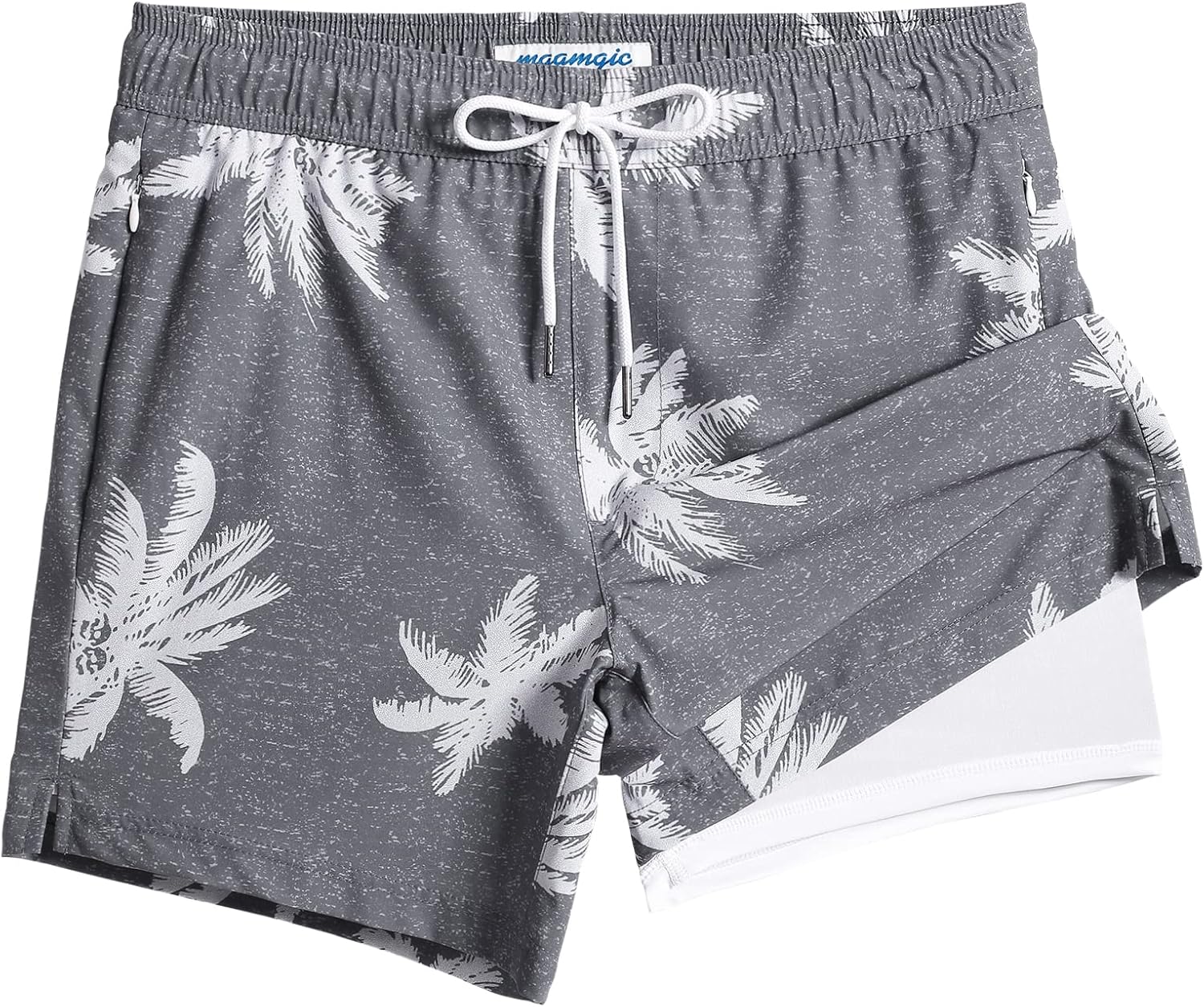 maamgic Mens Swim Trunks with Compression Liner 5