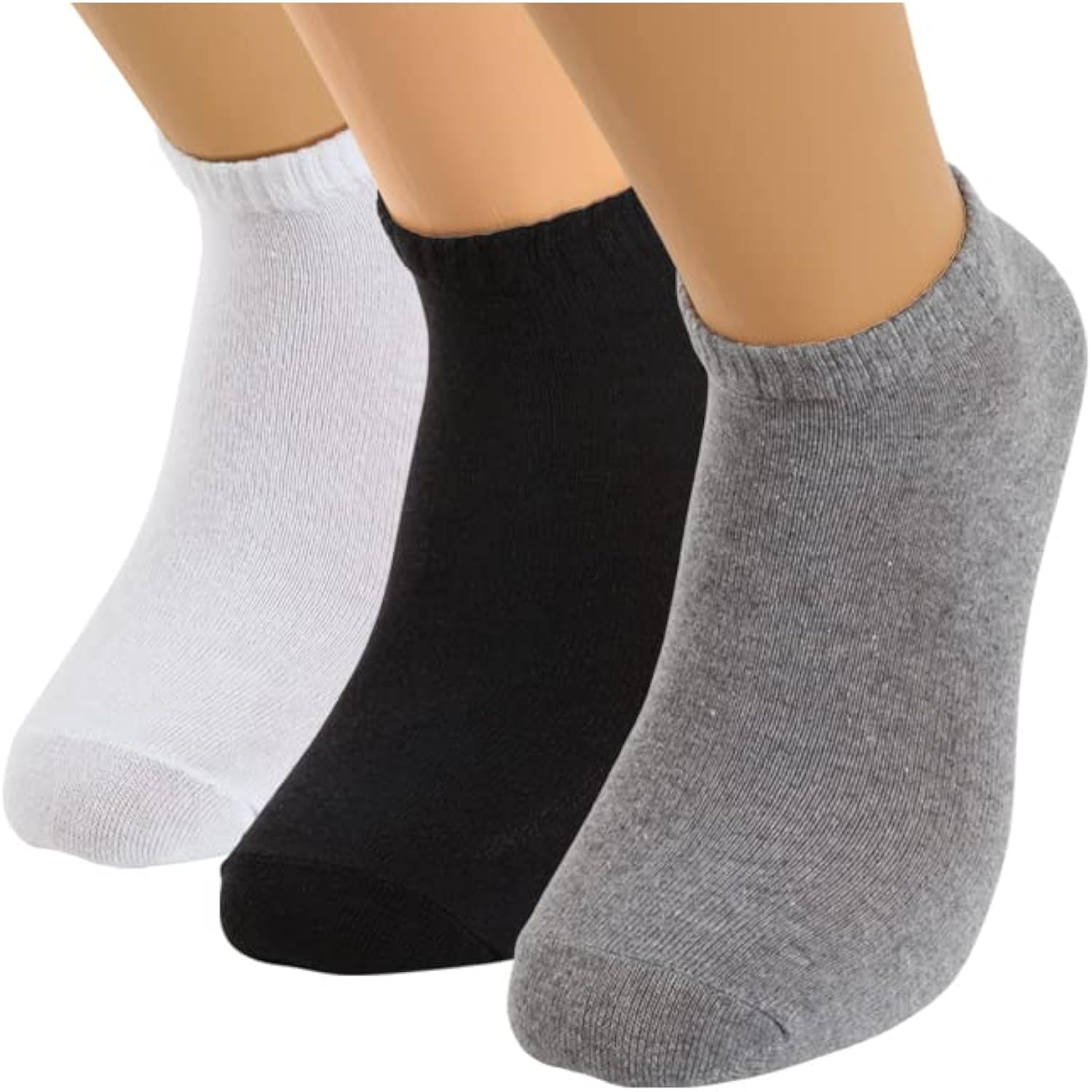 Newo Select 12 Pairs Seamless Socks Ankle Low-Cut for Men, Women With Mesh Laundry Bag