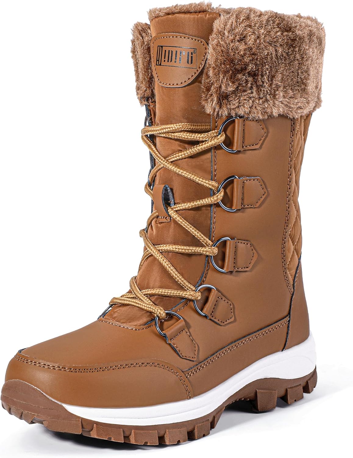 IDIFU IN2 Womens Snow Boots Winter Boots for Women Waterproof Comfortable Warm Insulated Non-Slip Outdoor Boots Fashion Ca...