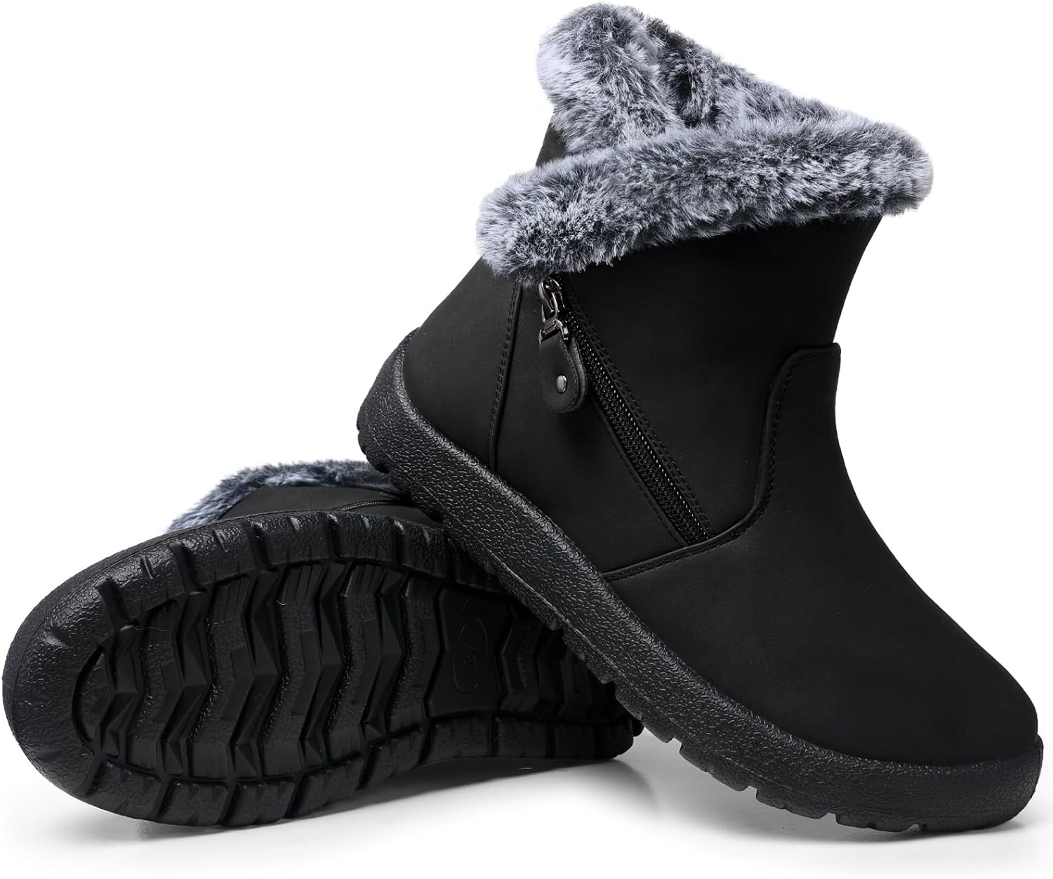 SHIBEVER Winter Boots for Women Waterproof: Womens Snow Boots Warm - Ankle Fur Lined Booties - Insulated Winter Shoes