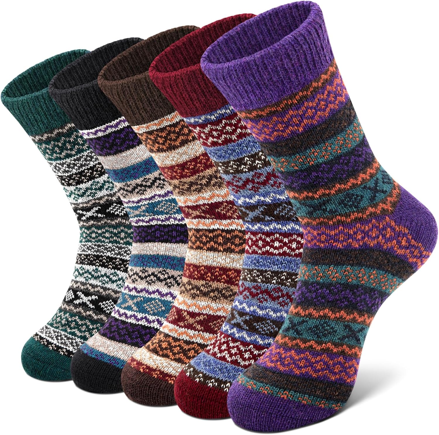 YSense Wool Socks for Women, Winter Boot Socks Stocking Stuffers Gifts for Women Warm Crew Hiking