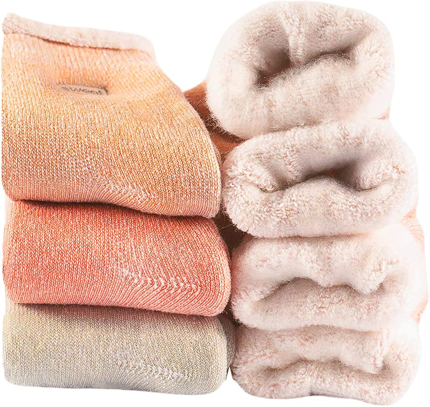 Womens Super Thick Wool Socks - Soft Warm Comfort Casual Crew Winter Socks (Pack of 3-5), Multicolor