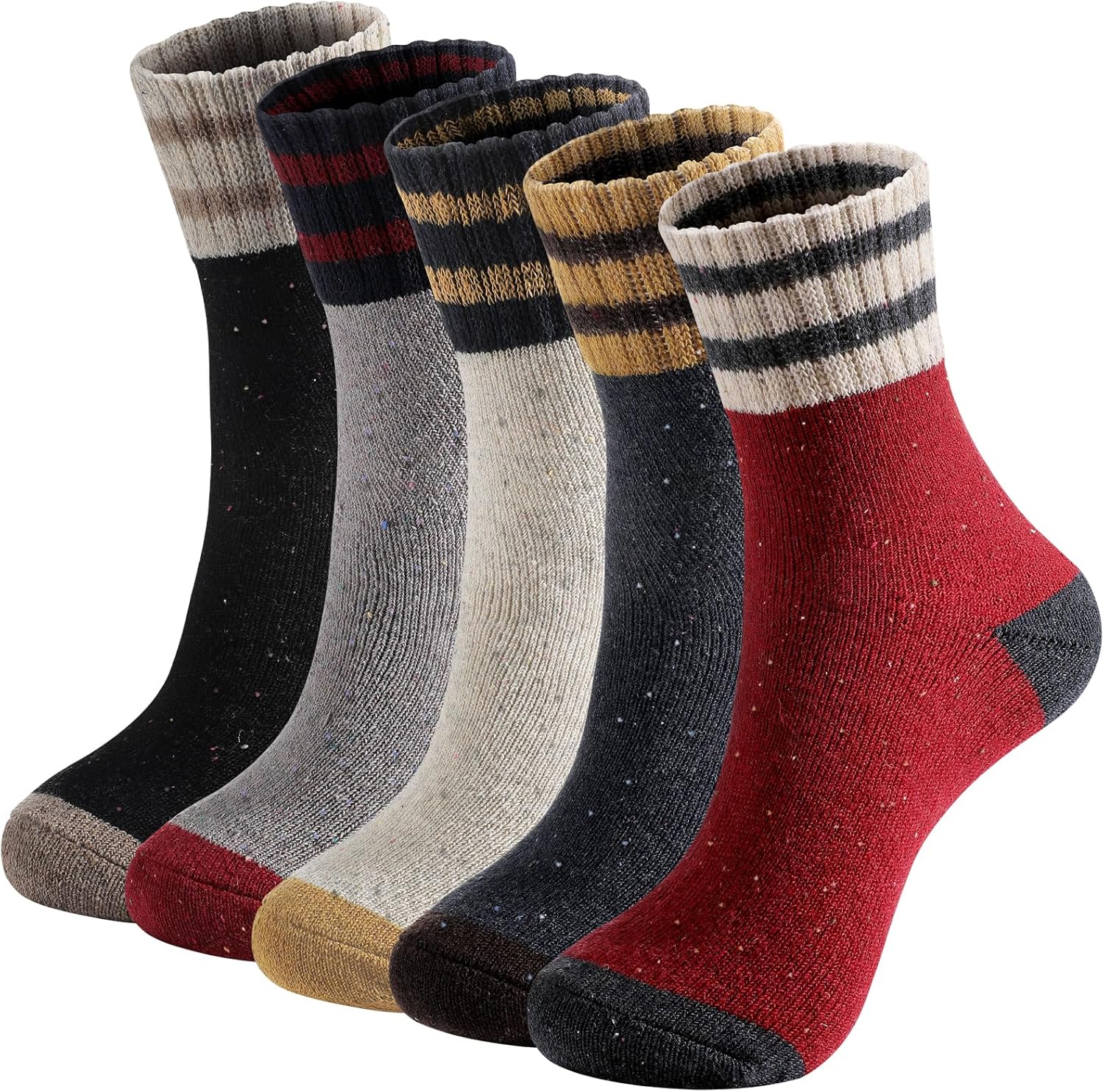 Clothclose Wool Socks - Winter Warm Wool Socks for Women Men, Soft Cozy Sock, Thick Knit Crew Boot Sock for Women Men