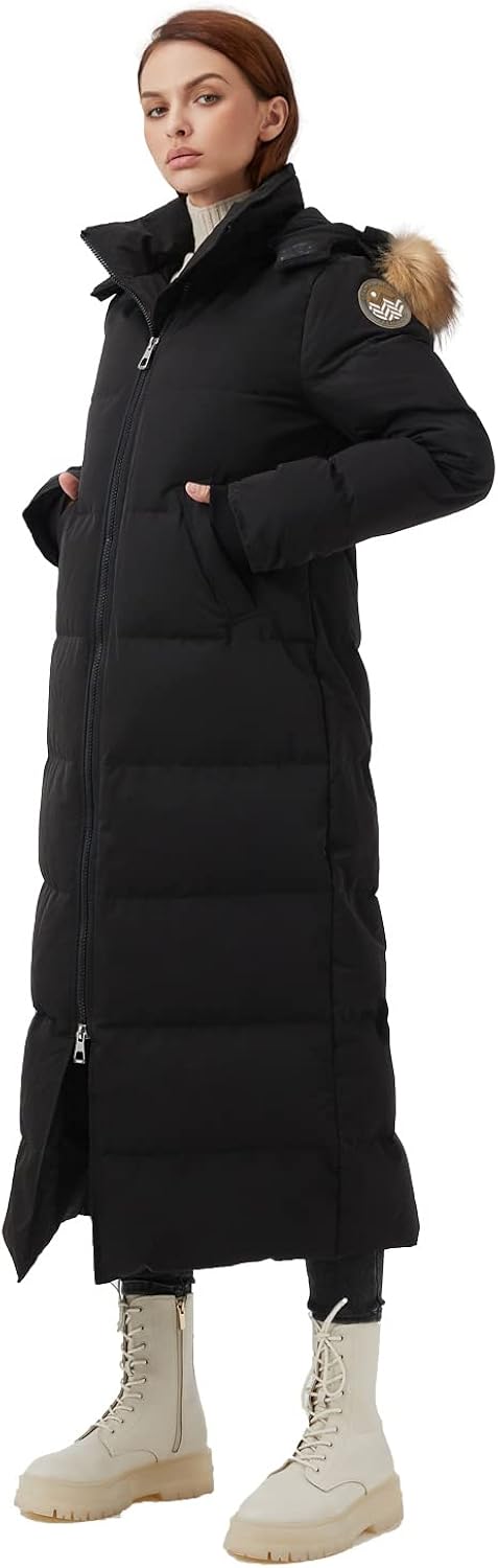 Fitouch Women's Waukee Long Down Coat Parka Jacket | 750+ Fill Power | Full-Length