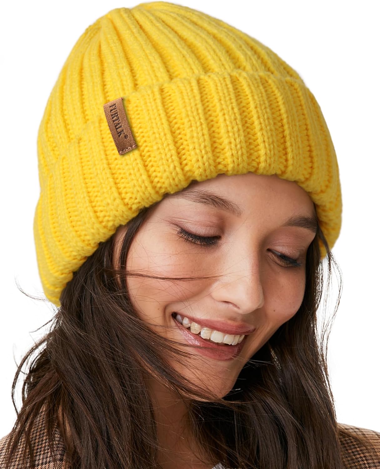 FURTALK Winter Hats for Women Fleece Lined Beanie Knit Chunky Womens Snow Cap