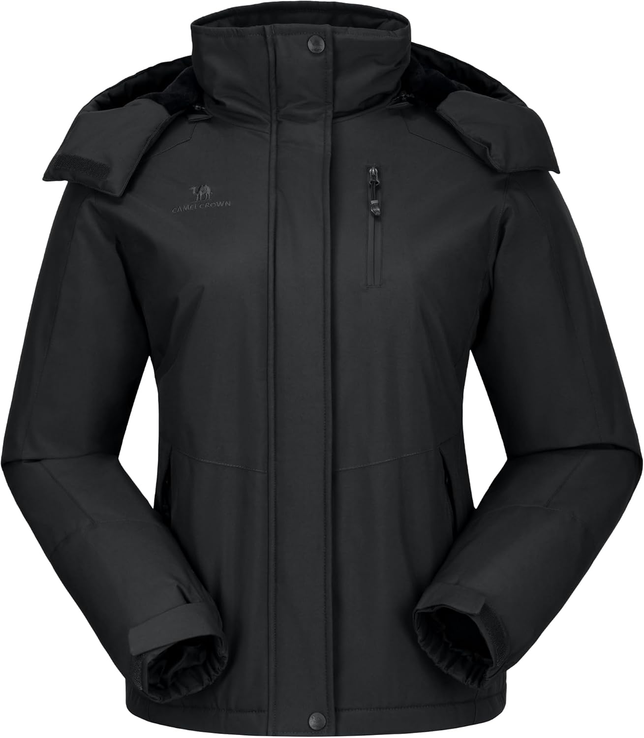 CAMELSPORTS Women's Waterproof Snow Ski Jakcet Fleece Warm Winter Coat Hooded Windproof Insulated Snowboarding Jacket