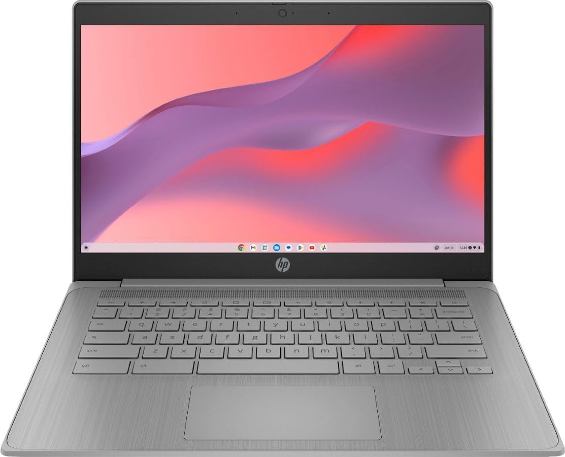 HP 2023 Chromebook Laptop, 14 Inch Display, Intel Celeron N4120 Processor, 4GB RAM, 64GB eMMC, Intel UHD Graphics 600, WiF...