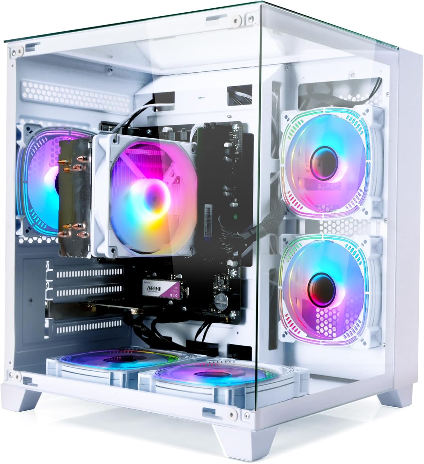 LXZ Desktop Gaming Computer, R7 5700G, 4.4GHz, 32GB DDR4, 1TB NVMe SSD