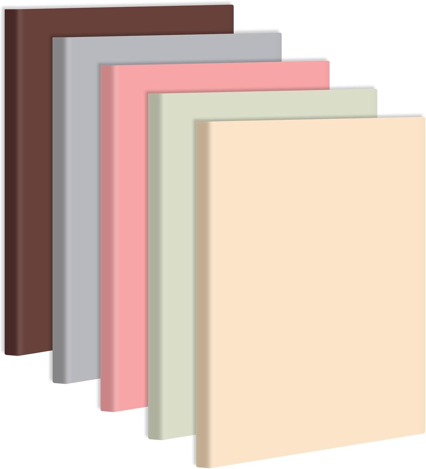 Tenceur 5 Pcs A4 College Ruled Notebook 8.5'' x 11'' Lined Journal 200 Pages Lined Artificial Leather Sketchbook for Writi...
