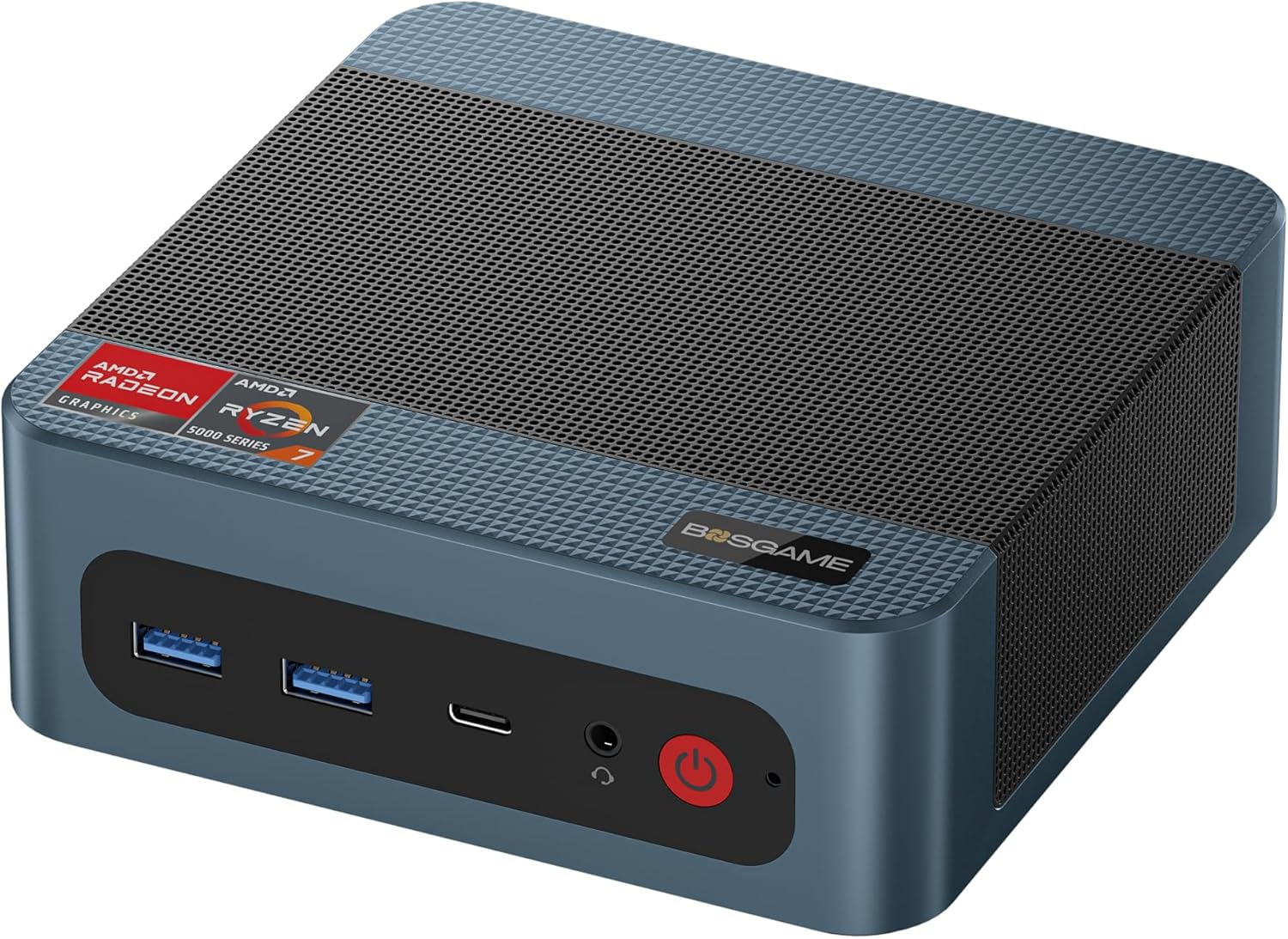 BOSGAME P4 Light Gaming Mini PC, Ryzen 7 5700U, 32GB RAM 1TB SSD, 11 Pro Triple 4K 60HZ Displays Desktop Computers, Suppor...