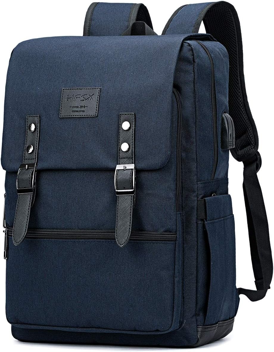 HFSX Vintage Backpack Anti Theft Laptop Backpack Men Women Business Travel Computer Backpack College Bookbag Stylish Water...