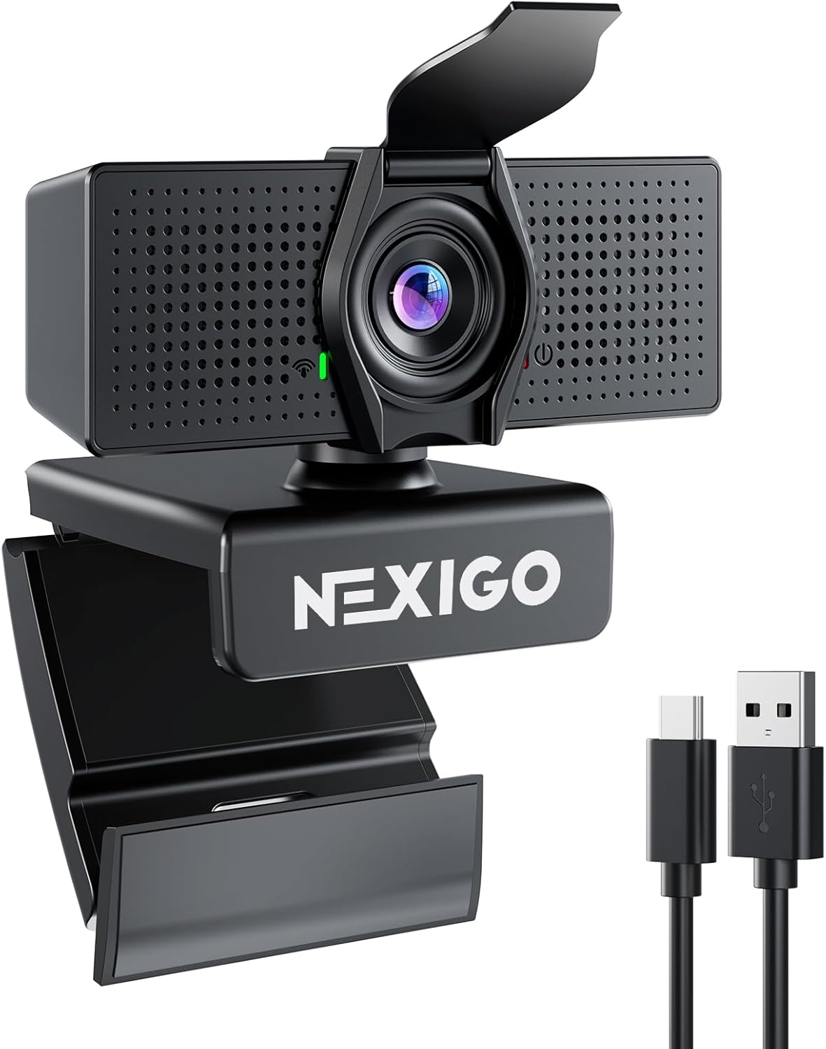 NexiGo N60 1080P Webcam with Microphone, Adjustable FOV, Zoom, Software Control & Privacy Cover, USB HD Computer Web Camer...