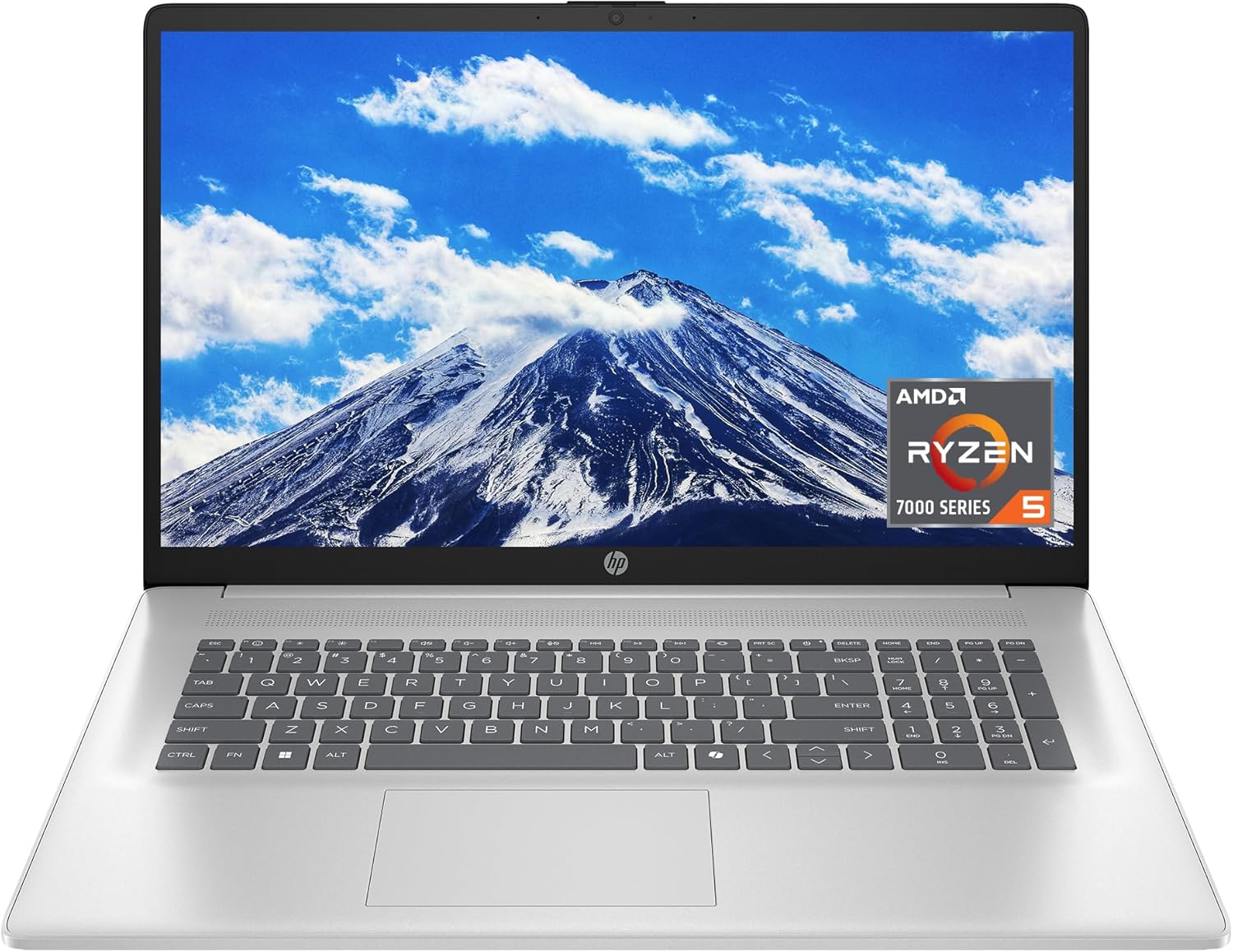 HP 17.3 inch Laptop, HD+ Display, AMD Ryzen 5 7520U, 16 GB RAM, 512 GB SSD, AMD Radeon Graphics, Windows 11 Home, Natural ...