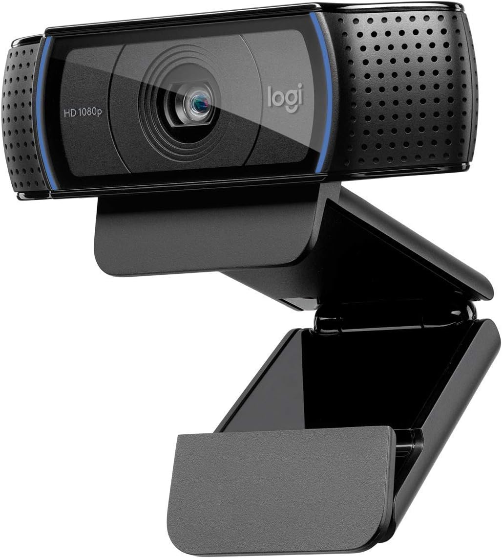 Logitech C920x HD Pro Webcam, Full HD 1080p/30fps Video, Clear Audio, HD Light Correction, PC Camera Webcam, Works with Sk...