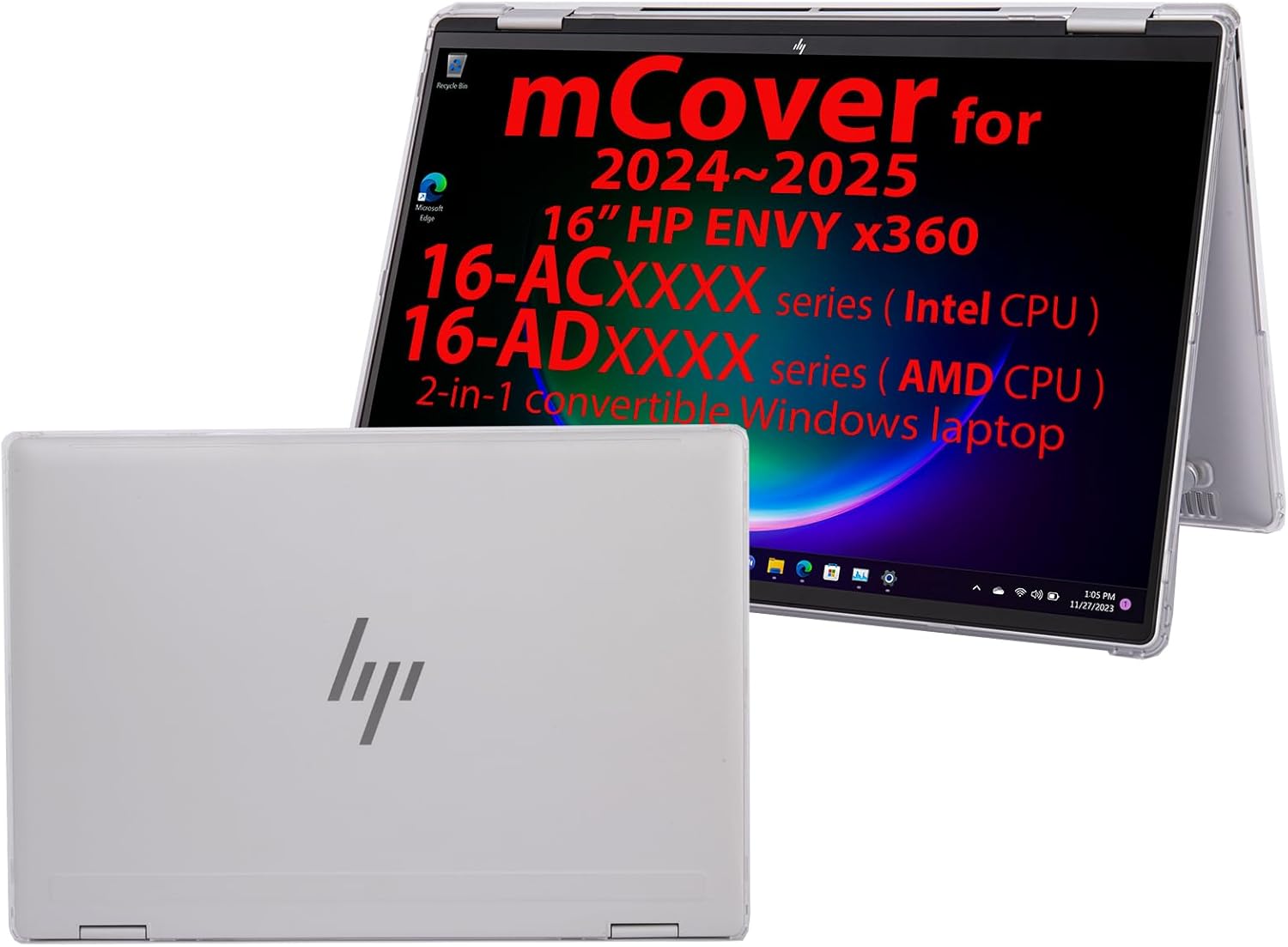 mCover Case ONLY Compatible for 2024~2025 16-inch HP Envy x360 16-ACxxxx / 16-ADxxxx Series 2-in-1 Windows Notebook PC (NO...