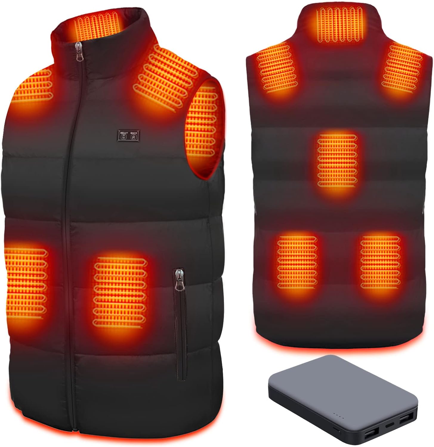 Viutopot Heated Vest for Men and Women - Heated Jacket with 16000mAh Battery, 8 Heating Zones 3-Level Temp Control Washable