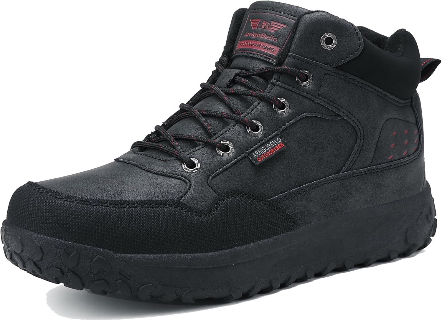 ARRIGO BELLO Mens Snow Boots Warm Fur Lined Hiking Boot for Men Winter Anti Slip Outdoor Trekking Shoe Size 8-12