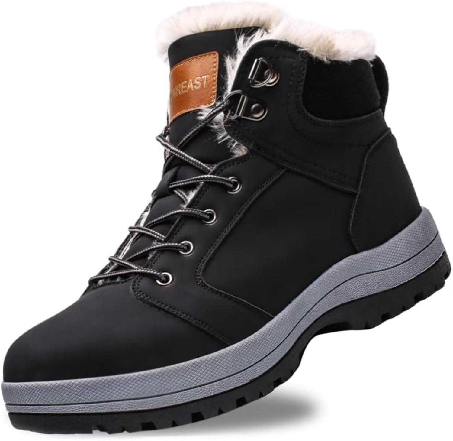 visionreast Men Womens Winter Snow Boots Insulated Outdoor Hiking Shoes Fur Lined Warm Boots