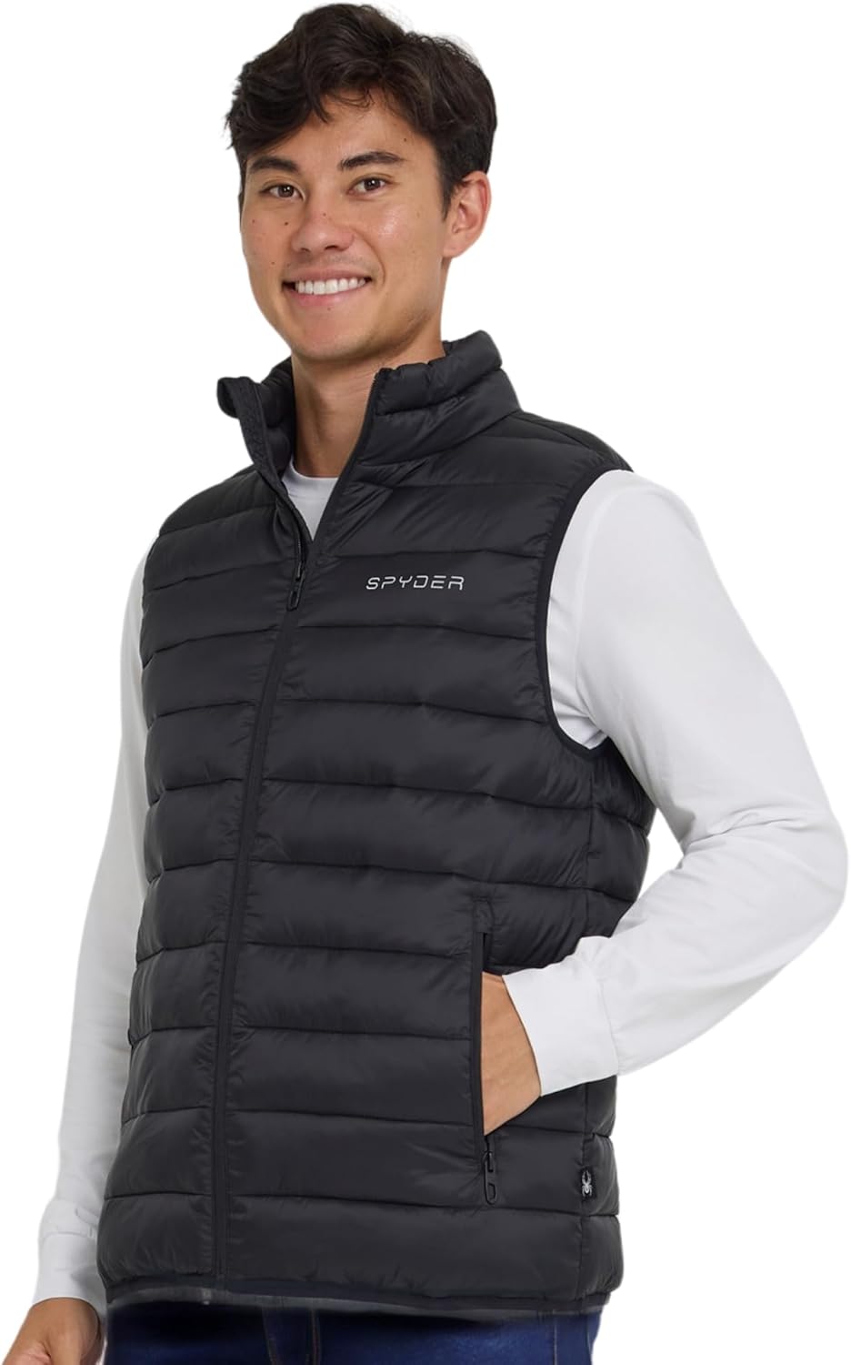 Spyder Puffer Vest for Men – Lightweight Quilted Outdoor Vest with Pockets, Puffer Vest Jacket for Men