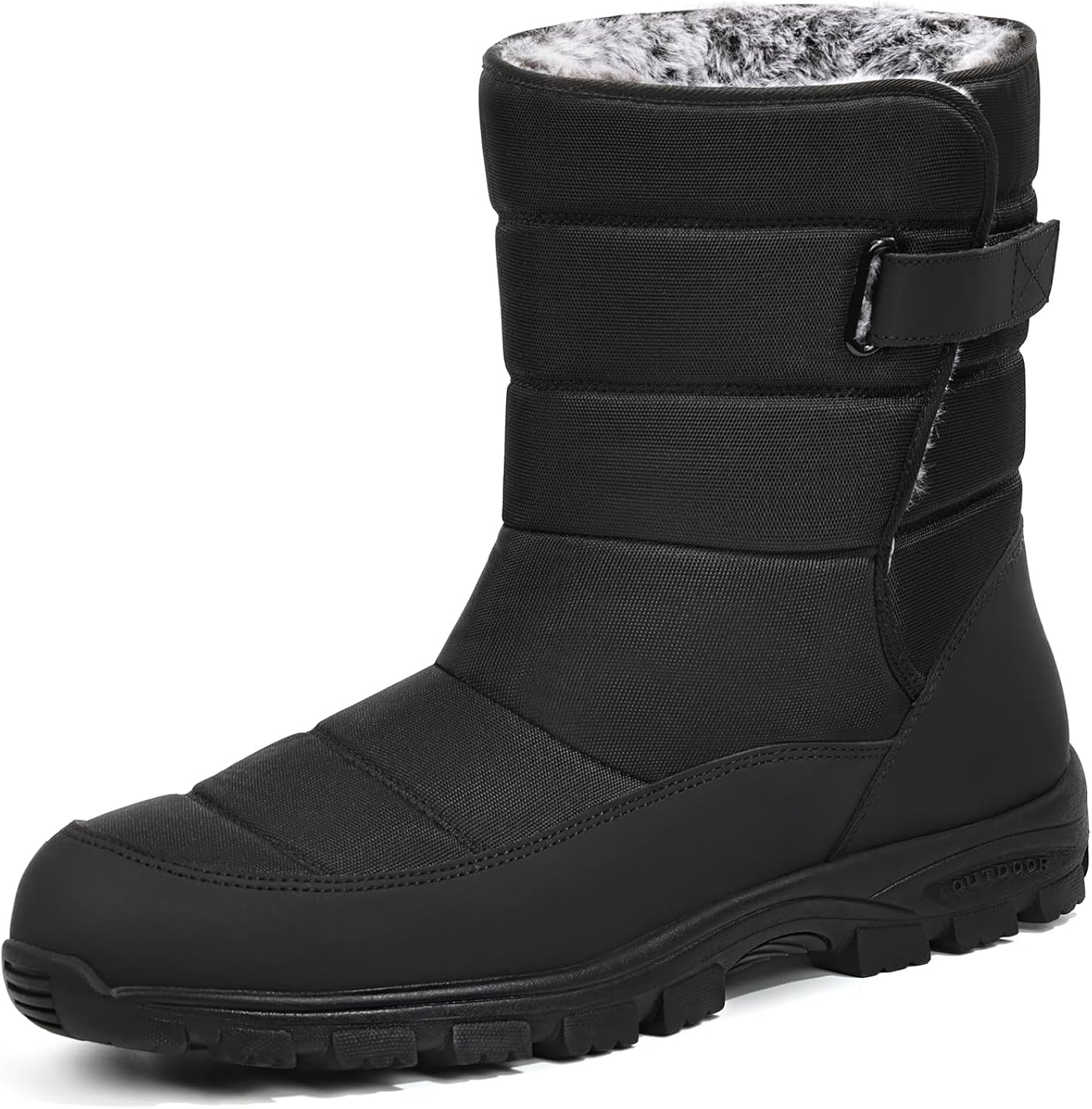 ANGRYRAM Winter Steel Toe Boots for Men Comfortable Insulated Warm Slip on Snow Boots Non Slip Puncture Proof Men's Safety...