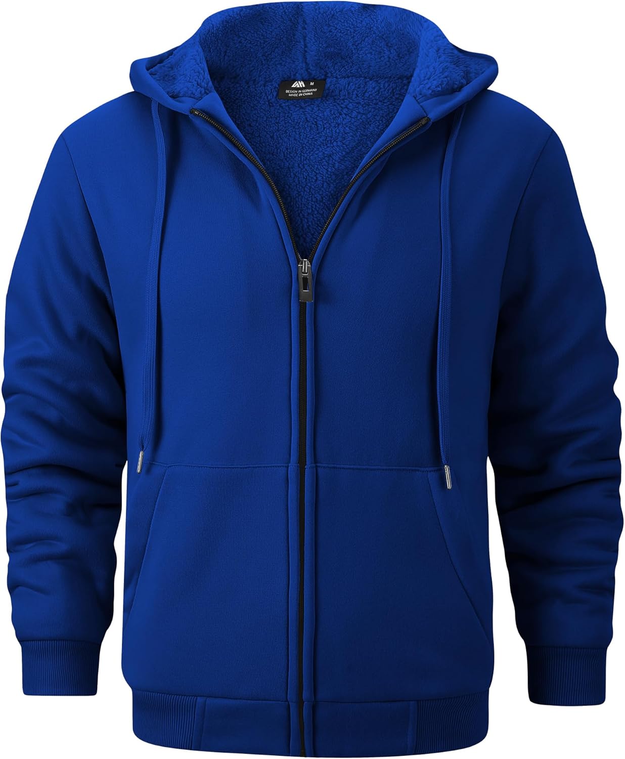 GEEK LIGHTING Hoodies for Men Heavyweight Fleece Sweatshirt - Full Zip Up Thick Sherpa Lined