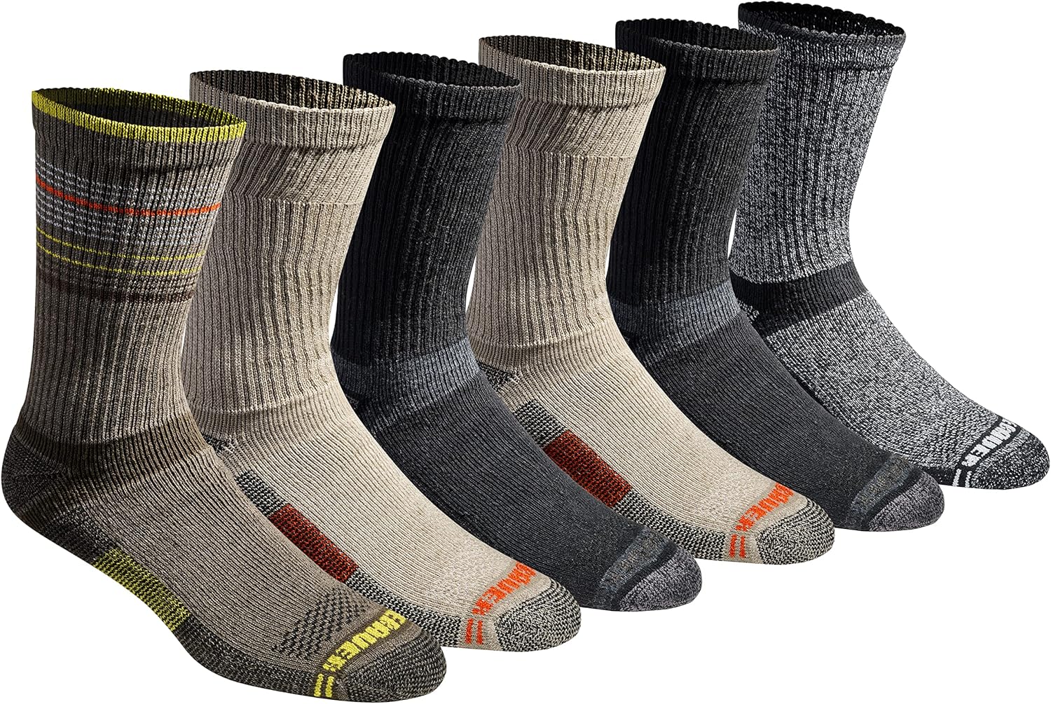 Eddie Bauer mens Dura Dri Moisture Control Crew Socks, 6 Or 12 Pairs