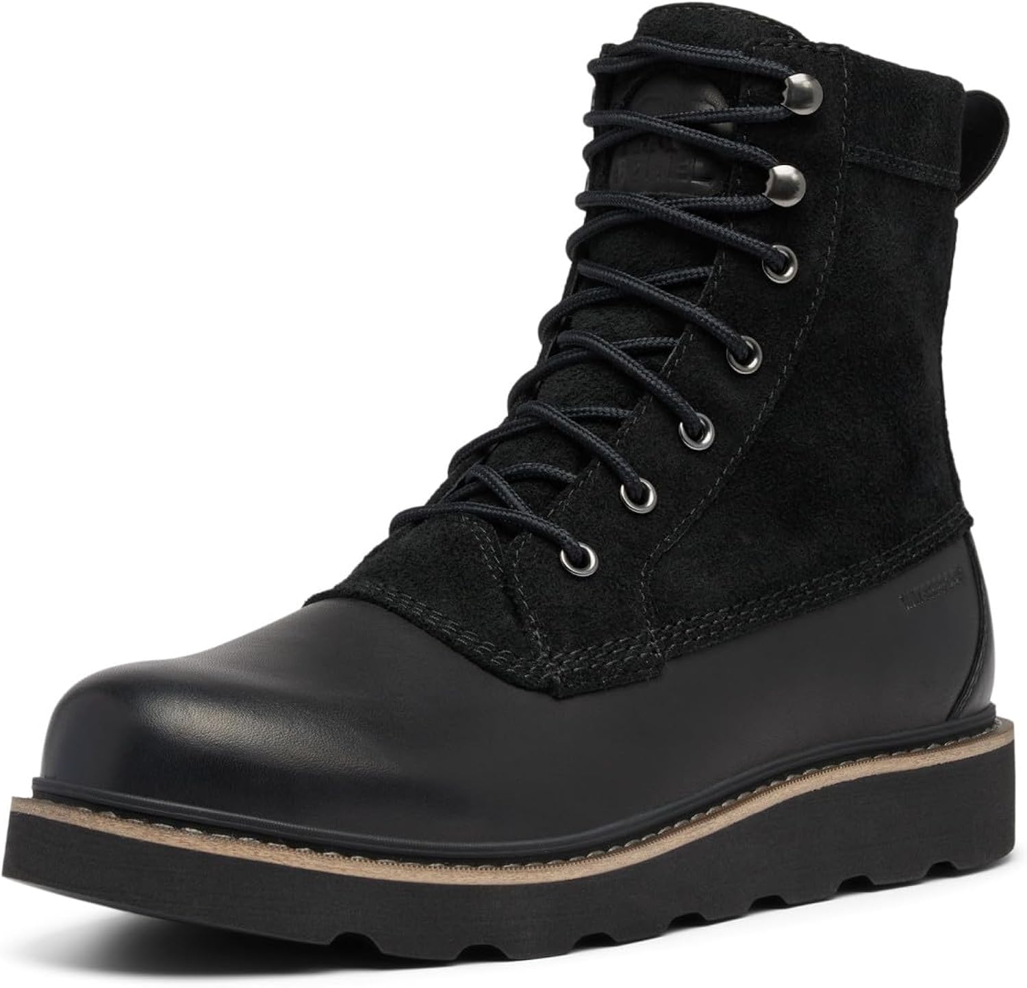 SOREL Men's Slabtown 62 Caribou Waterproof Boot - Black, Black - 10