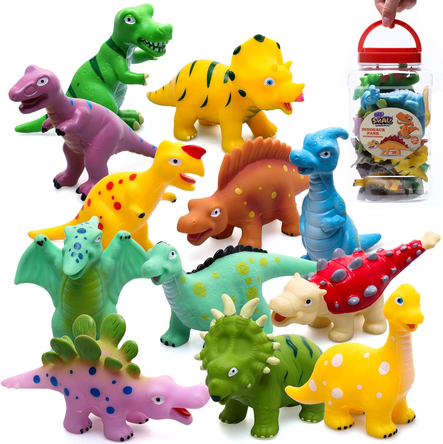 Hely Cancy Dinosaur Bath Toys - No Hole Bath Toys for Kids,Baby Bath Toys for Shower Water Pool Toys