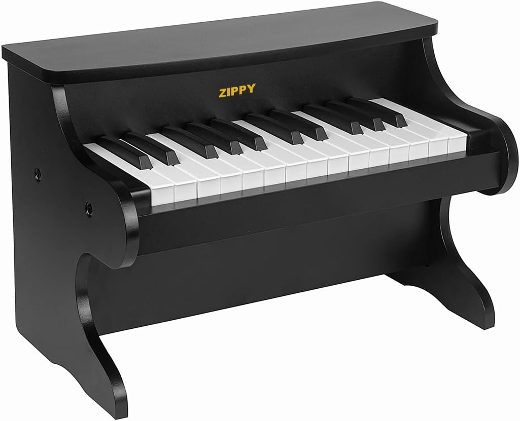 ZIPPY Kids Piano Keyboard, 25 Keys Digital Piano for Kids, Mini Music Educational Instrument Toy, Wood Toy for Toddlers Gi...