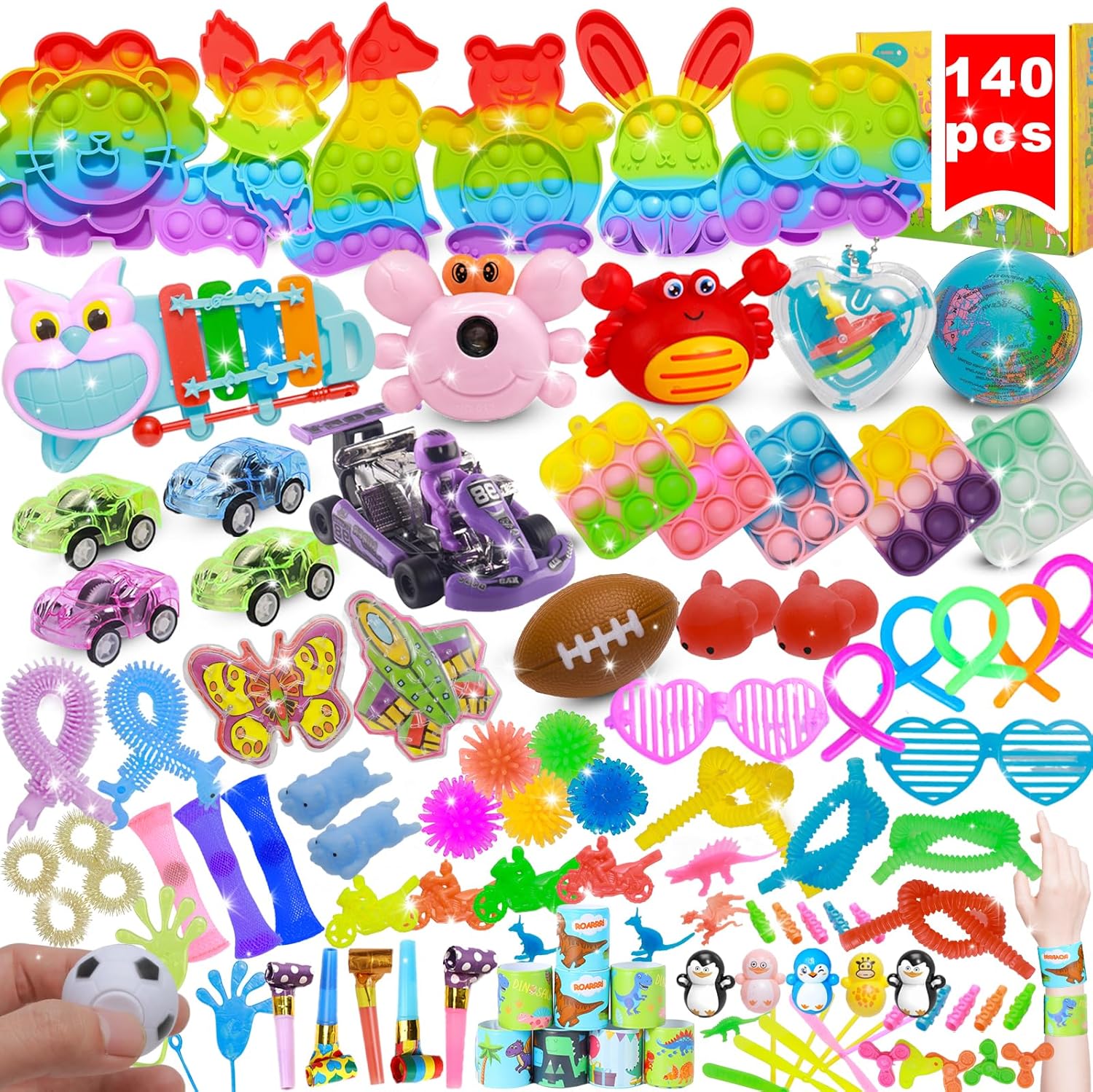 1000 Pcs Kids Party Favors Stocking Stuffers Gifts,Fidgets Toys Pack,Bulk Toys for Carnival Treasure Classroom Prizes Box,...