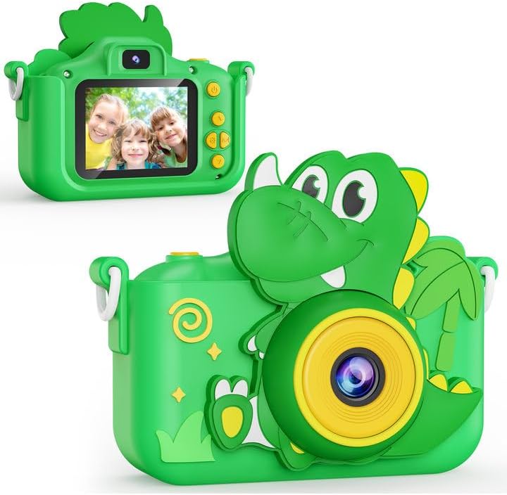 KOKODI Kids Camera Toy Digital Camera for Kids, Dinosaurs Birthday Gifts for Boys Age 3-12, 1080P HD Video Camera for Todd...