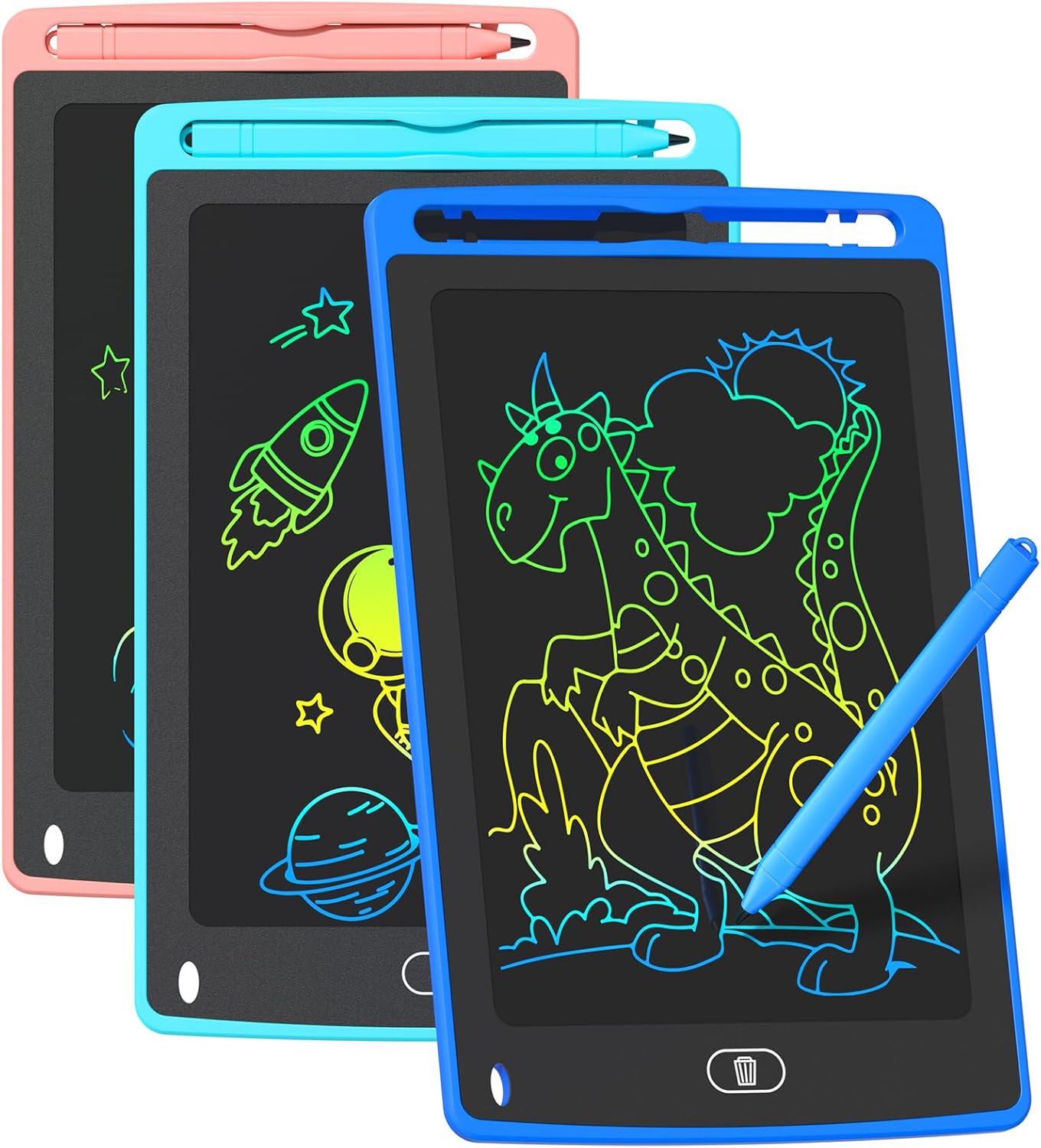 12 Pack LCD Writing Tablet for Kids, 8.5 Inch Colorful Doodle Board Drawing Tablet, Erasable Doodle Pad for Toddlers, Educ...