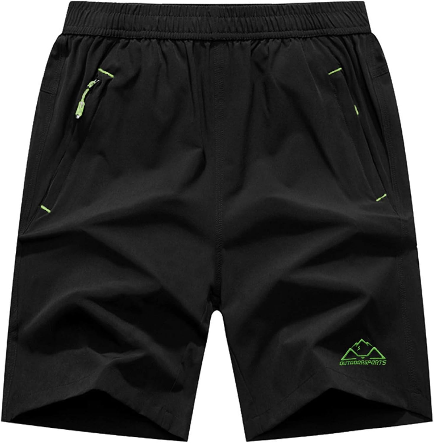 Rdruko Men's Quick Dry Hiking Shorts Lightweight Running Gym Outdoor Active Shorts with Zipper Pockets