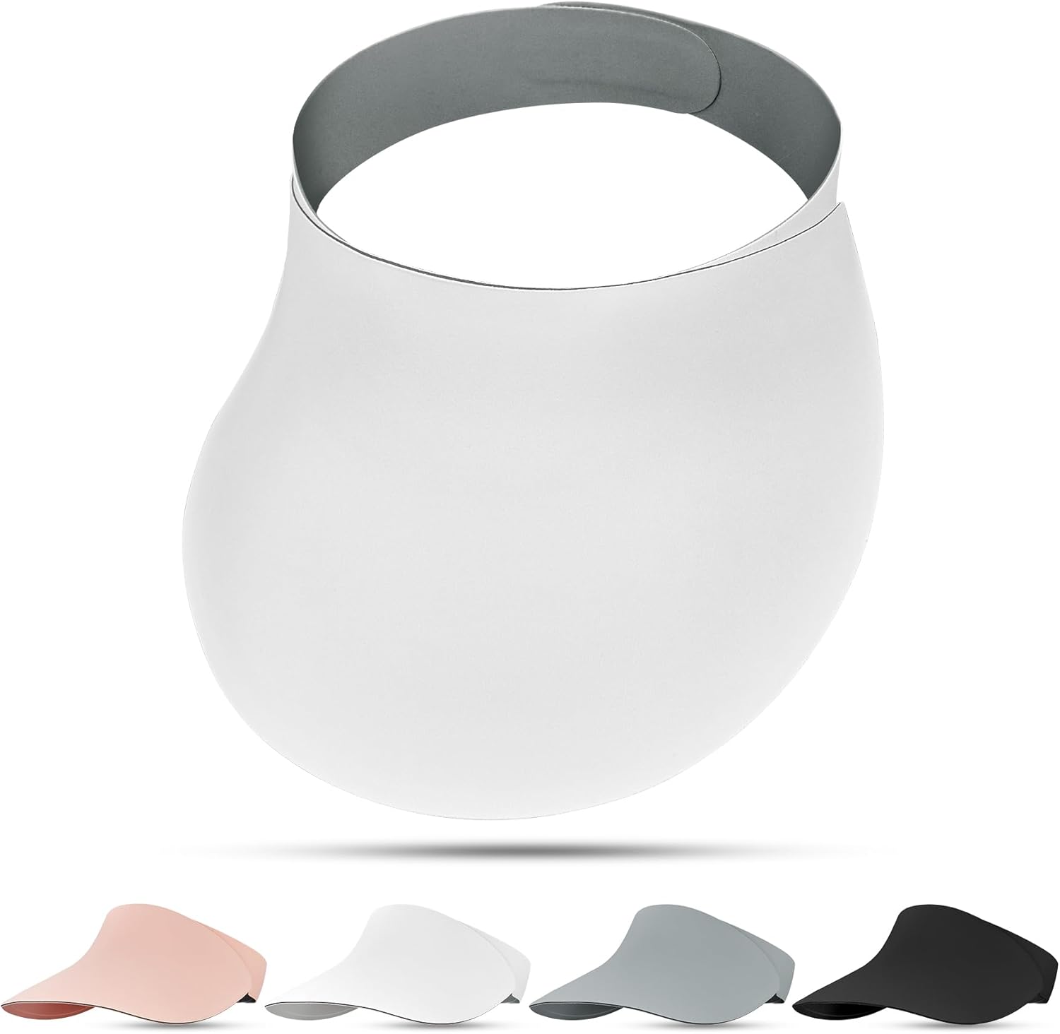 Sukeen Wide Brim Sun Visor Hat for Women,UPF50+ Seamless Sun Hats Lightweight Sports Cap Foldable Ponytail Hat for Outdoor