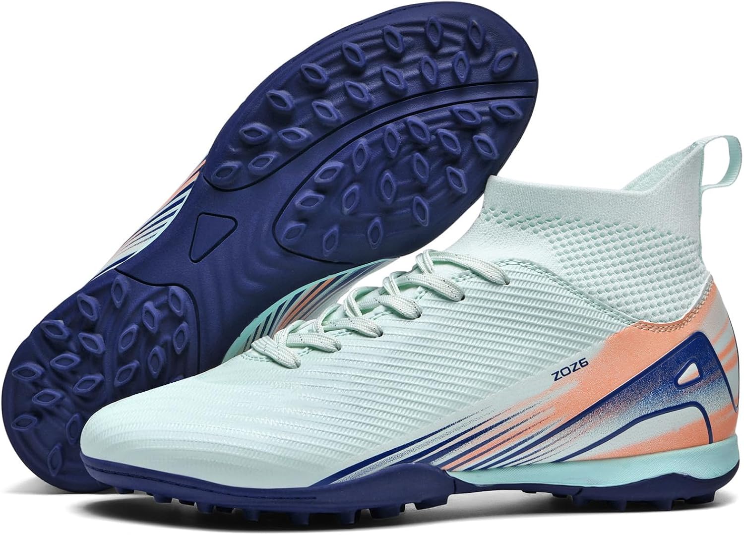 DKHHN Men's Soccer Shoes Cleats Professional High-Top Athletic Turf Football Shoes Outdoor/Indoor Professional Futsal Foot...