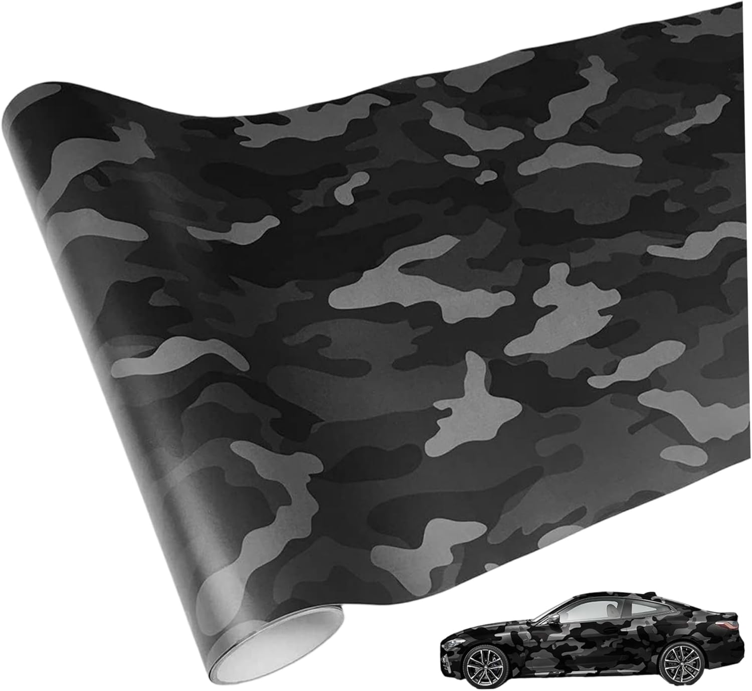 1 Roll Car Vinyl Wrap 59.84x11.81 Inch PVC Camouflage Car Wrap Film Personalized Modification Stickers for Automobile Moto...