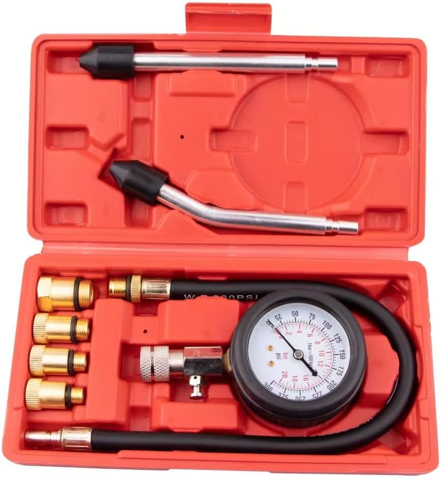 Cylinder Pressure Detection Tool - Dual-Purpose Cylinder Pressure Gauge for Automobile and Motorcycle (Blue)